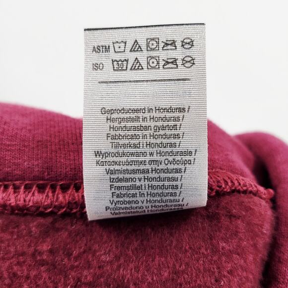 Kanye West GRADUATION Themed Dropout Bear Mascot Maroon Red Hoodie Men's Size M - Picture 8 of 8